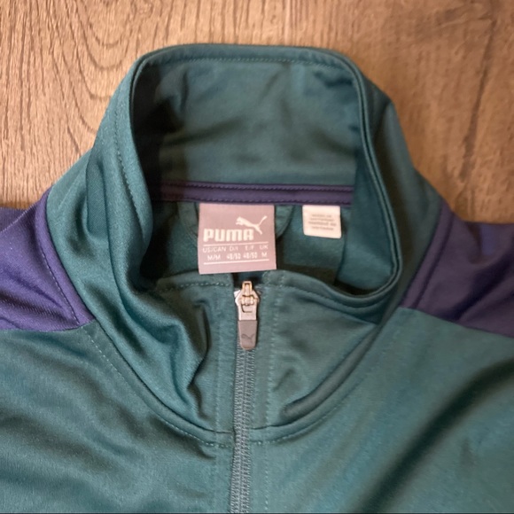 Puma Contrast Dark Green Full Zip Track/Field Jacket - Picture 4 of 7
